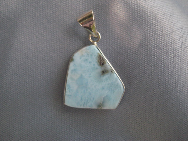 Larimar Pendant helps to facilitate meditation and connection with Source 3247